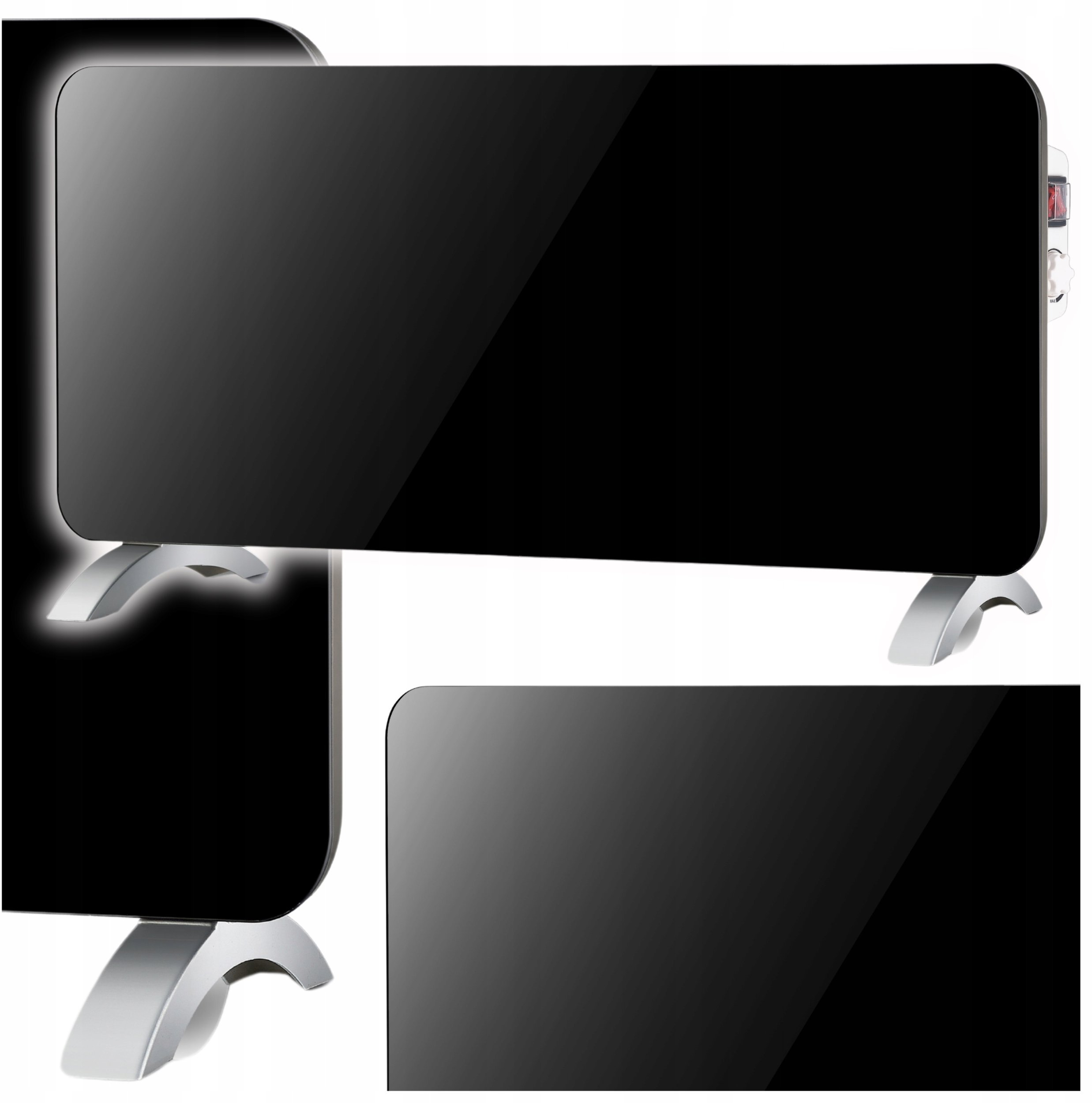 Grzejnik Volteno Grzejnik konwektorowy szklany VO2463 czarny