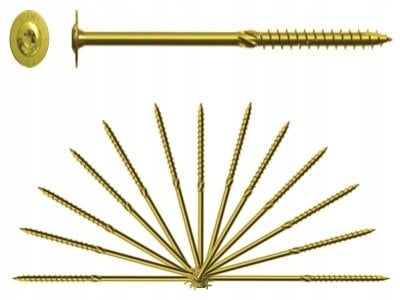 Koelner/Rawlplug Wkręt konstrukcyjny do drewna 8x400 mm łeb podkładkowy - 0.025ts