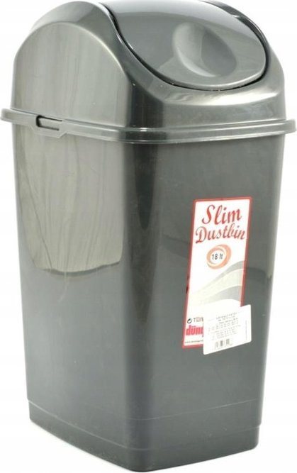 Triton Pojemnik uchylny SLIM 18 l popielaty 290x235x461