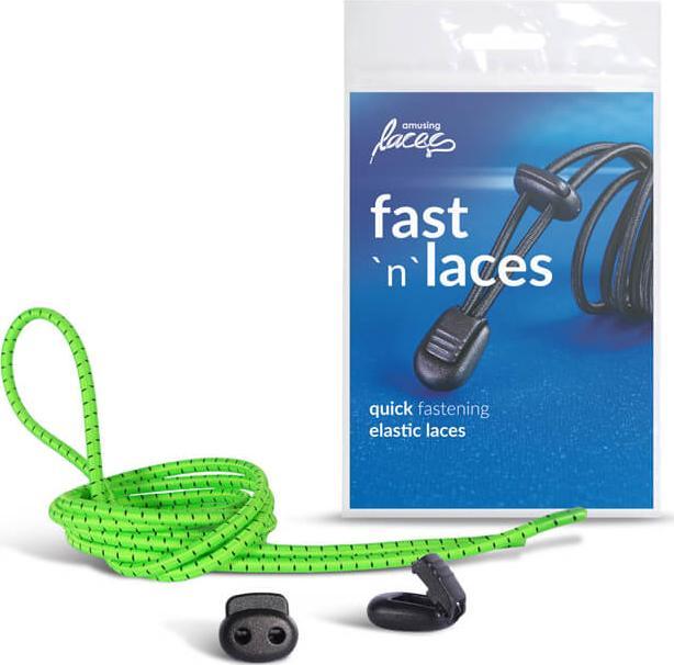 Amusing Laces Elastyczne Sznurówki 120cm Szybkie wiązanie (seledynowe)