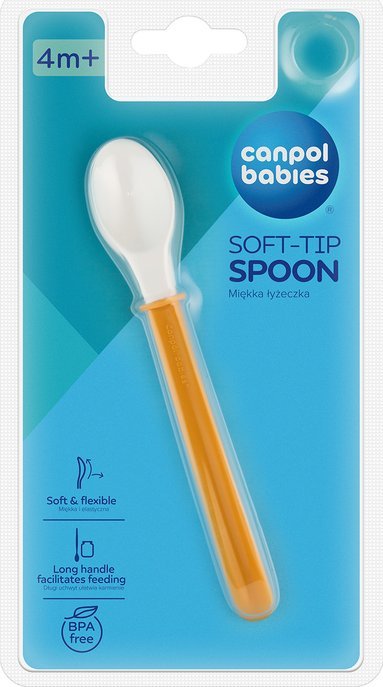 Elastyczna łyżeczka z długim uchwytem żółta 21/488