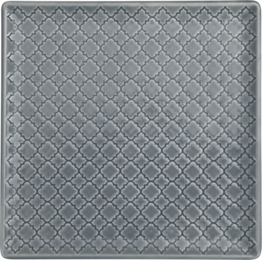 Lubiana Talerz płytki kwadratowy 20,5cm Marrakesz szaro-niebieski