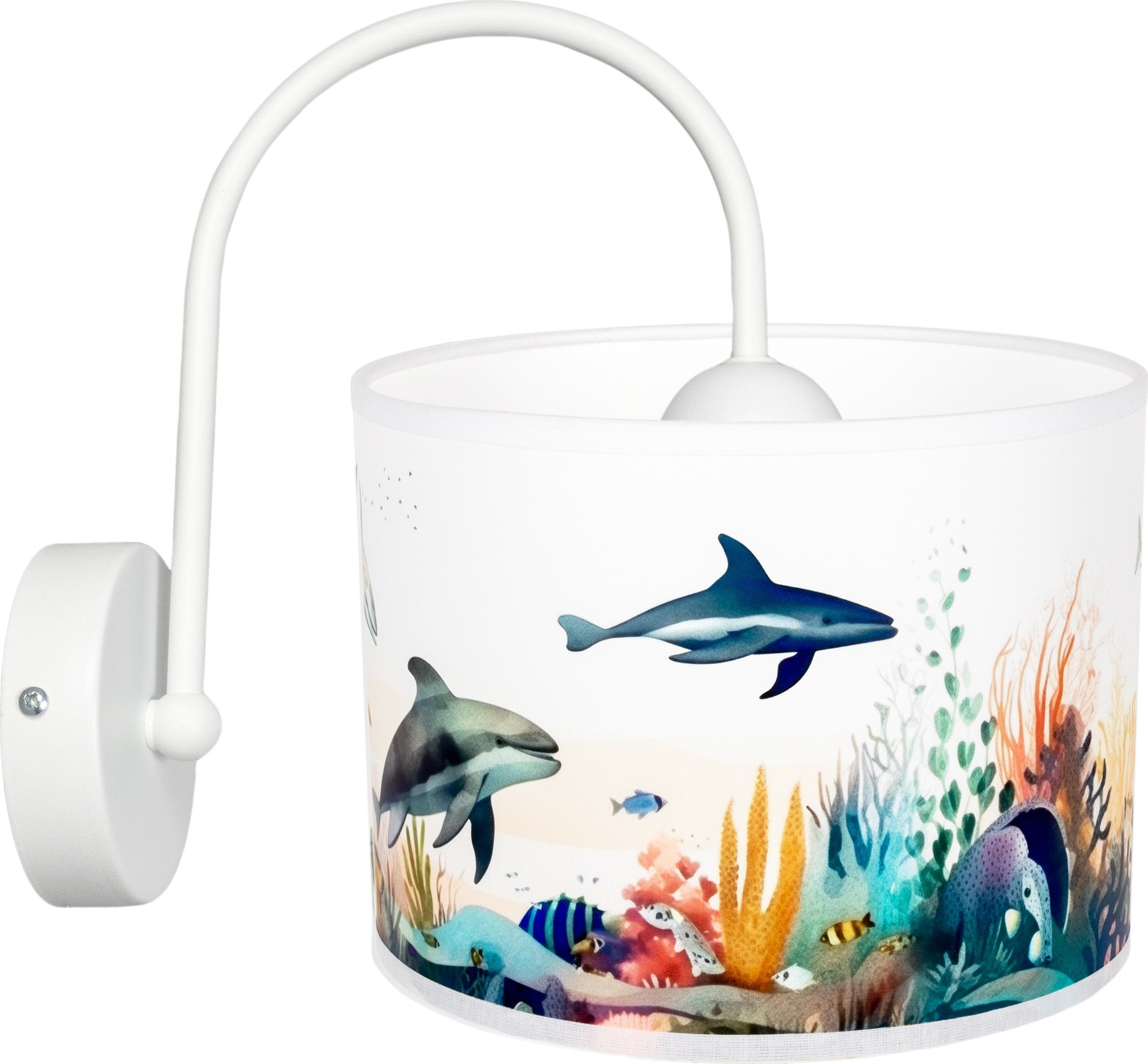 Lampa ścienna dziecięca kinkiet OCEAN 2 biała 1 x E27 0917