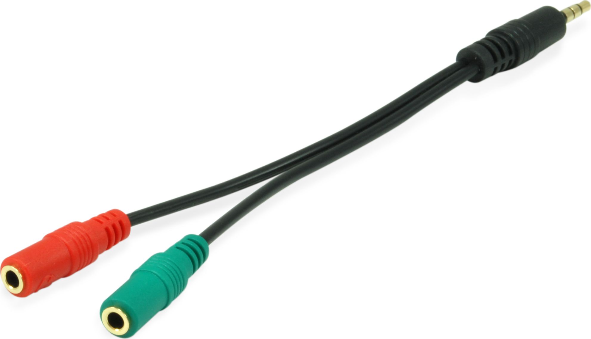 Kabel Equip Jack 3.5mm - Jack 3.5mm x2 0.15m czarny (147943)