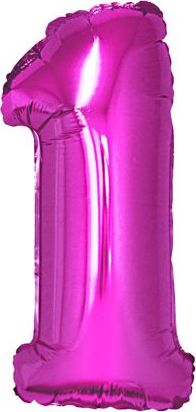 GoDan Balon foliowy cyfra 1 różowa Godan