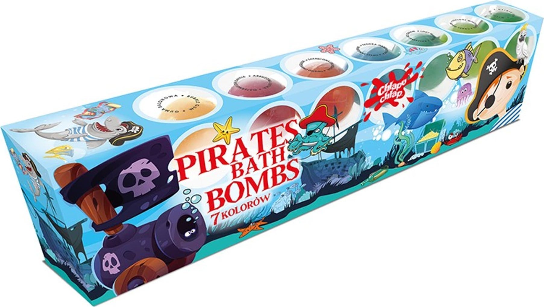 Chlapu Chlap CHLAPU CHLAP Zestaw Musujących Kul do kąpieli Truck - Pirates 1op.