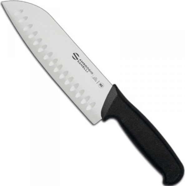 Ambrogio Sanelli Nóż Santoku ze szlifem kulowym do siekania SUPRA dł. 180/320 mm