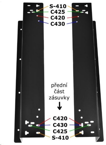 Virtuos Uchwyt do zawieszenia szuflady kasowej czarny C420/ C425/ C430/ S-410