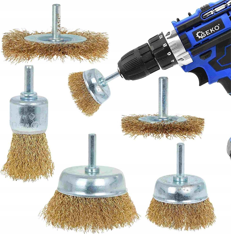 Geko Zestaw szczotek drucianych do wiertarki 5szt (36)
