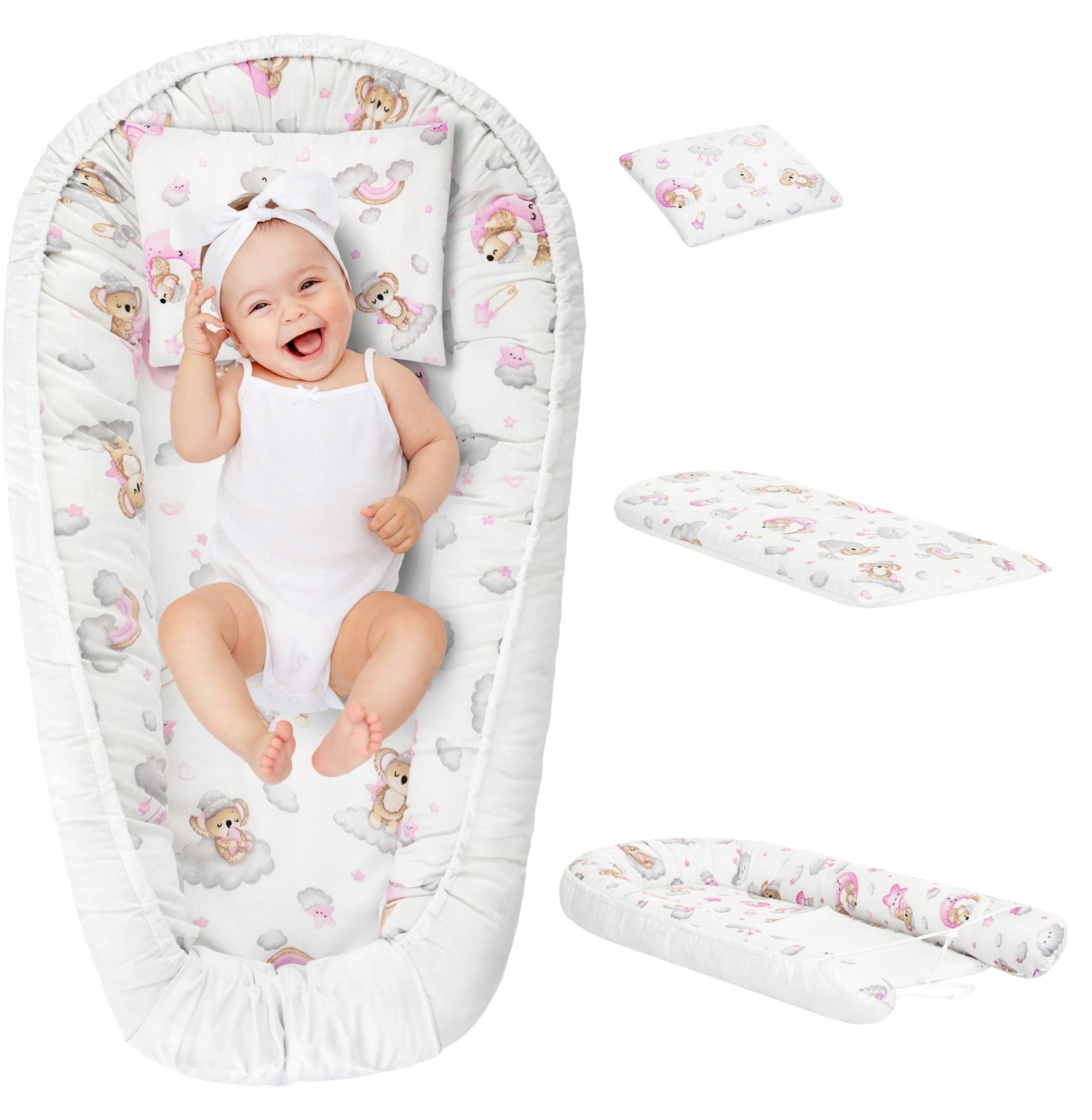 KOKON ZESTAW 3 ELEMNTY ŚPIĄCY MIŚ