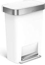 Kosz na śmieci Simplehuman Liner Pocket na pedał 45L biały (CW1387)