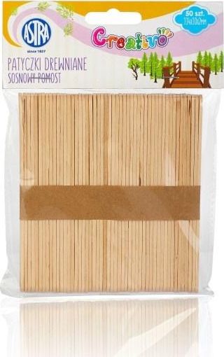 Astra Patyczki drewniane 50szt - Sosnowy pomost