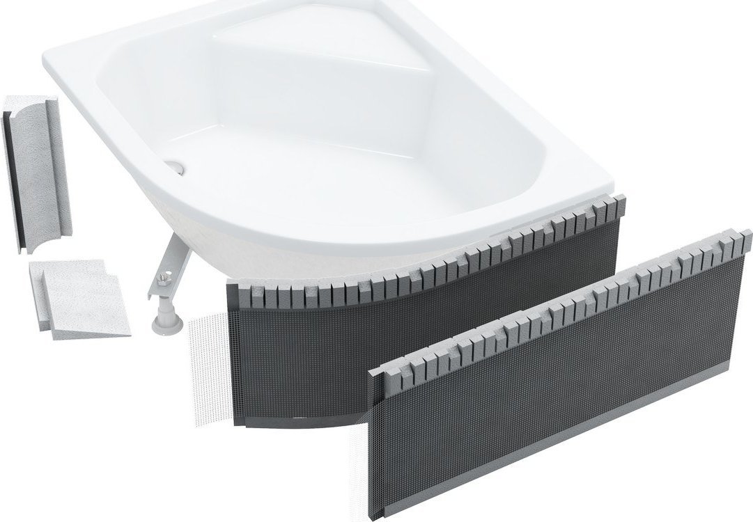 Obudowa brodzika SCHEDPOL Uniwersalna obudowa pod płytki do brodzików max 90+90x36, 160x36cm