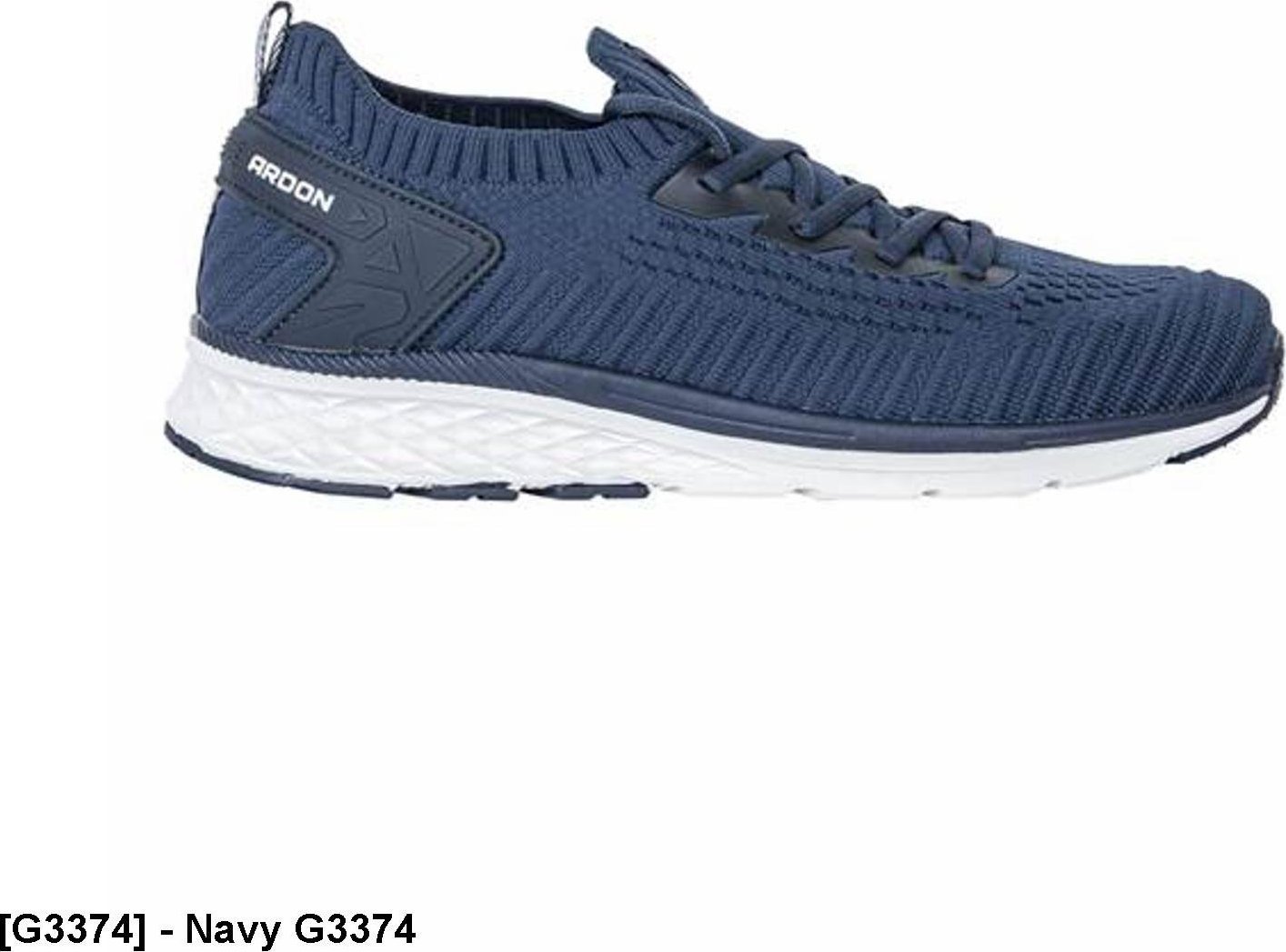 Ardon AMBLE WHITE G33 - męskie półbuty sportowe, cholewka dzianina, lekkie, wygodne, podeszwa EVA/guma - Navy G3374 42