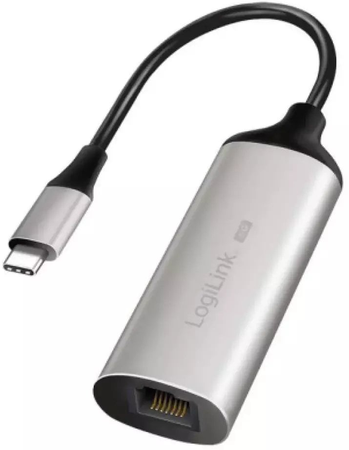 LogiLink USB-C/M 3.2Gen1 zu RJ45/F 5G Gigab. Ethern.Adapter