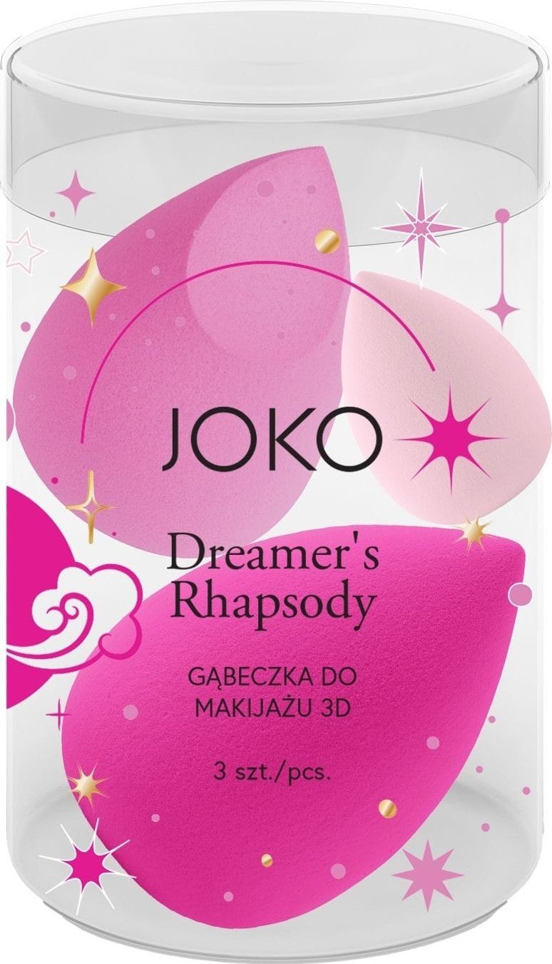Joko JOKO Gąbeczka do makijażu 3D Dreamer`s Rhapsody 1op.-3szt