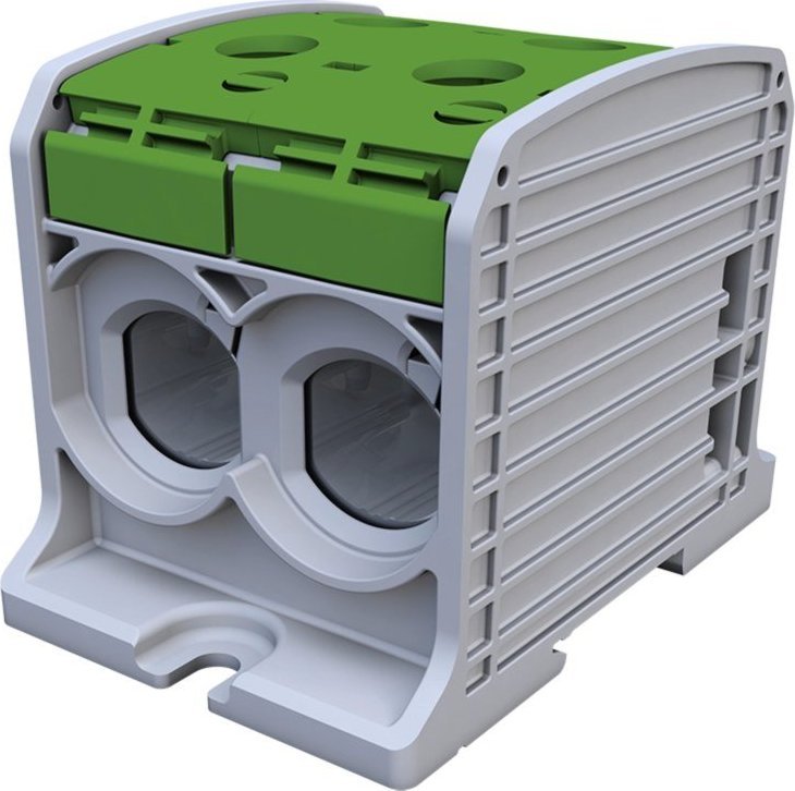 Simet Złączka szynowa gwintowa Al/Cu STB 185-2 (87820) SIMBLOCK zielony 81202005