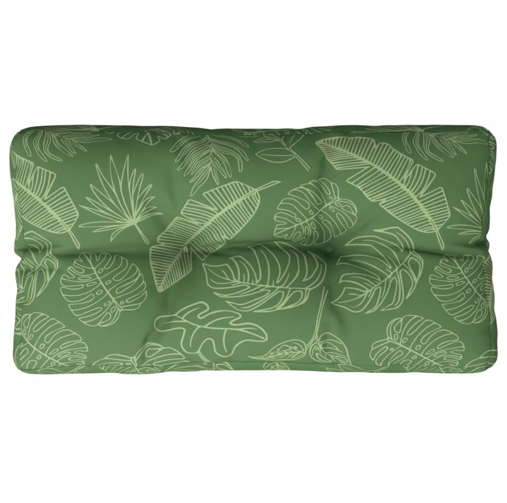 Poduszka na paletę, wzór w liście, 80x40x12 cm, tkanina