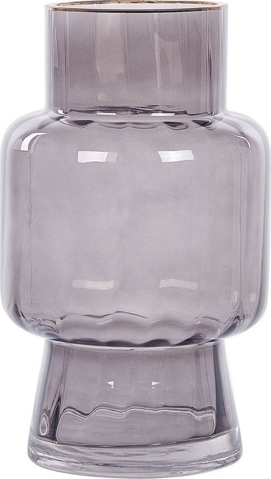 Ramka Beliani Wazon na kwiaty szklany 26 cm szary MEGALO!