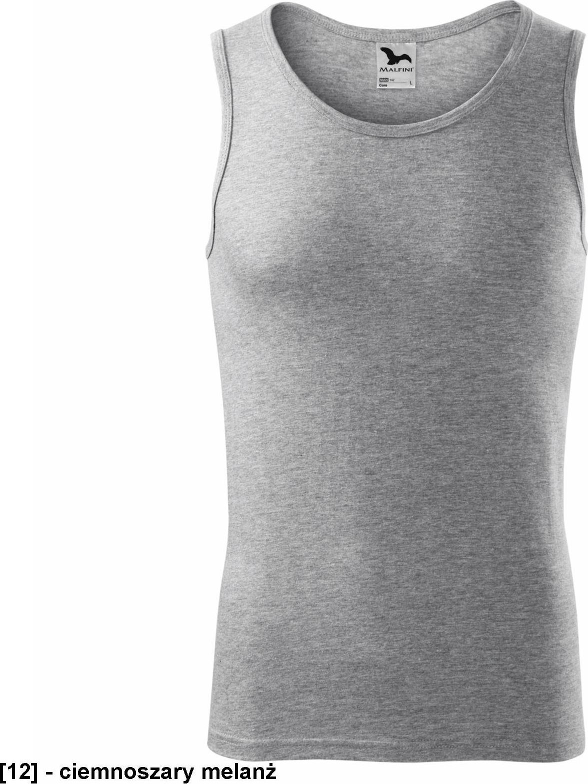 MALFINI Core 142 - ADLER - Top męski, 160 g/m, - ciemnoszary melanż XL