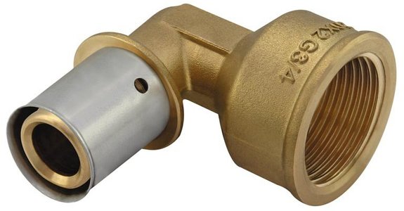 KAN-therm Kolano GW Press 90° z pierścieniem zaprasowywanym 25x2,5 G3/4" K-902003