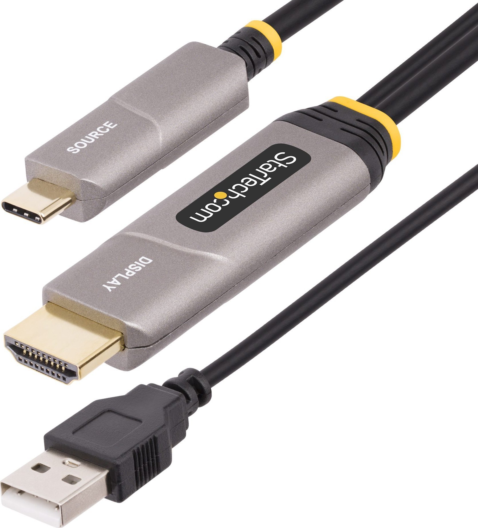 Adapter USB StarTech 146B-USBC-HDMI4K-AOC adapter kablowy 15,2 m USB Type-C HDMI Typu A (Standard) Czarny