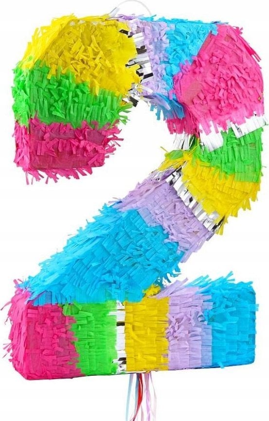 GoDan Piniata cyfra 2 pastelowa 50x35x7.5cm