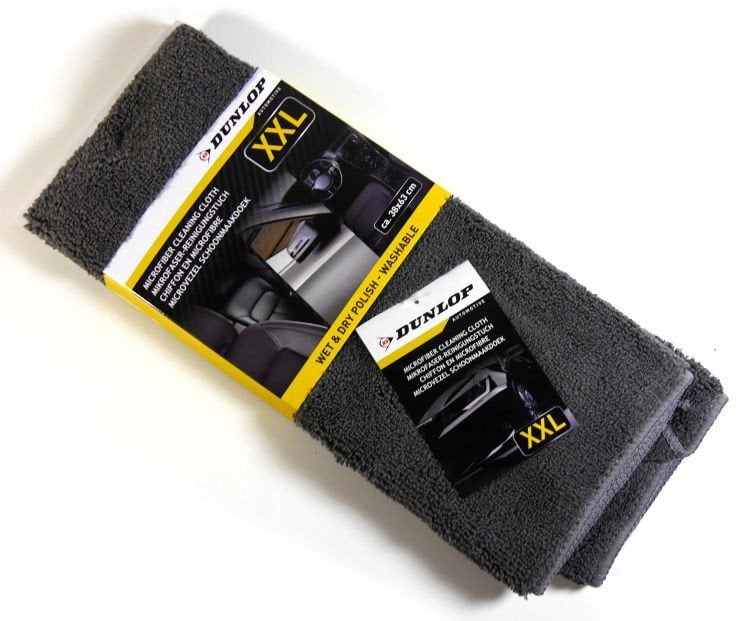 Dunlop - Ściereczka z mikrofibry do czyszczenia na mokro i na sucho XXL 38x63 cm