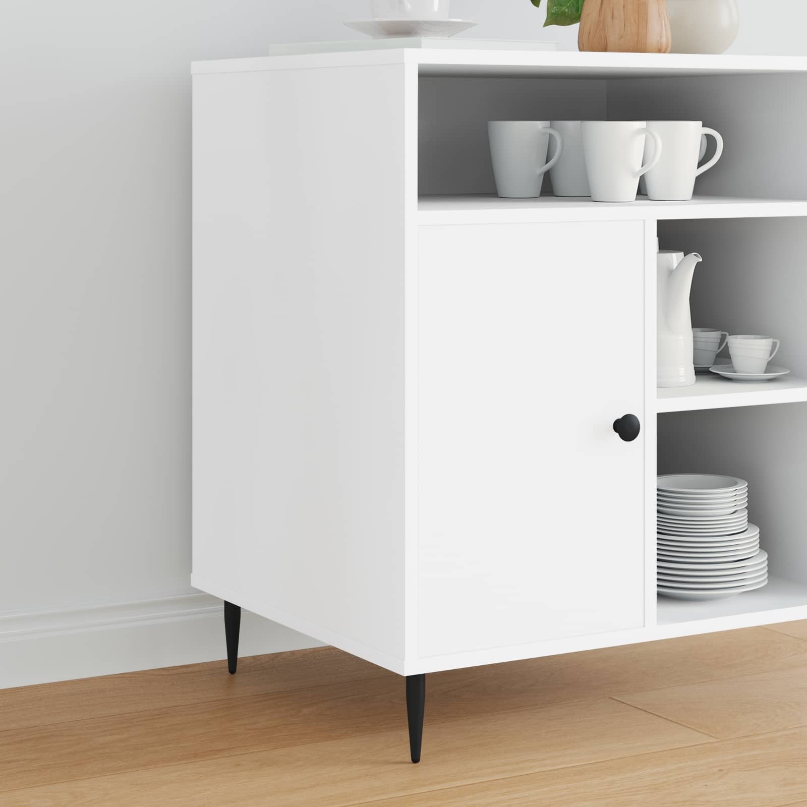 vidaXL Nóżki meblowe 2 pcs Czarny 40 x 98 mm Żelazo