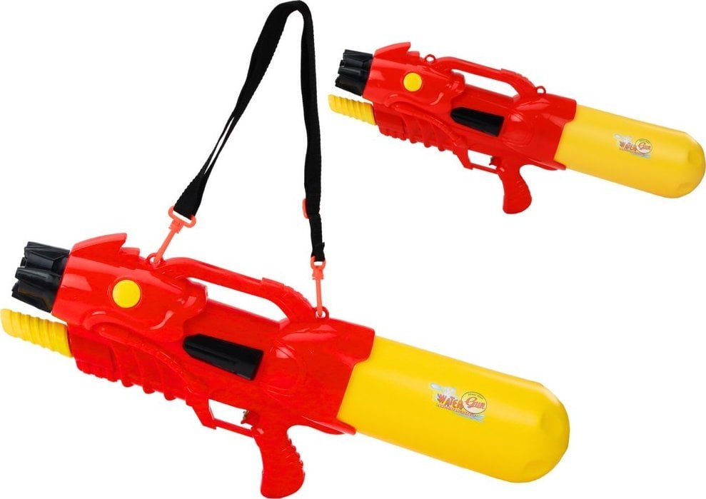 LeanToys Duży Pistolet Na Wodę 2850ml Regulowana Opaska Czerwony