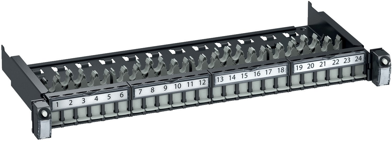 SCHNEIDER ELECTRIC ACTASSI 19-C PATCH PANEL SLIDING EVO 19" 1U 24PT S-ONE STP CAT6