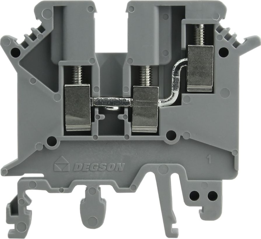 Degson Złączka szynowa szara śrubowa 2,5mm2 3-przewodowa 1P UL 3459