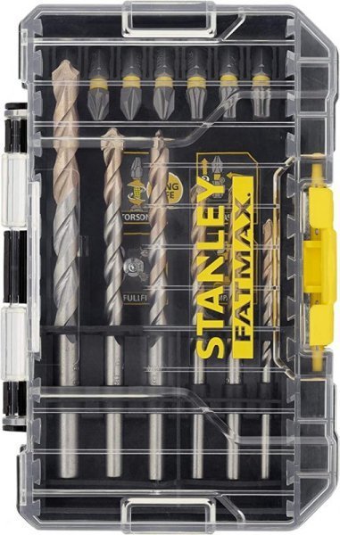 Zestaw narzędzi Stanley 19-elementowy zestaw do wiercenia w murze i wiercenia udarowego STA88552-XJ