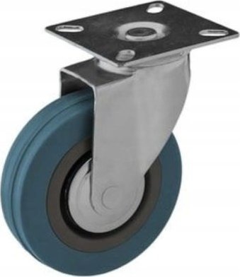 Vorel Zestaw skrętny koło obrotowe z mocowaniem na otwór 100mm plastik-guma