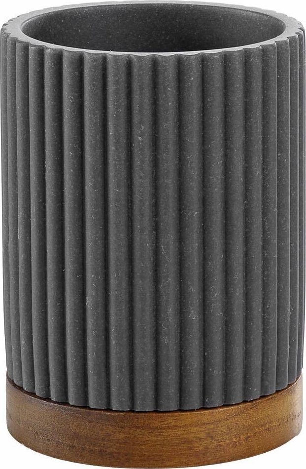 Douceur d`Interieur Prążkowany kubek łazienkowy NIAGARA, 8 x 10.8 cm