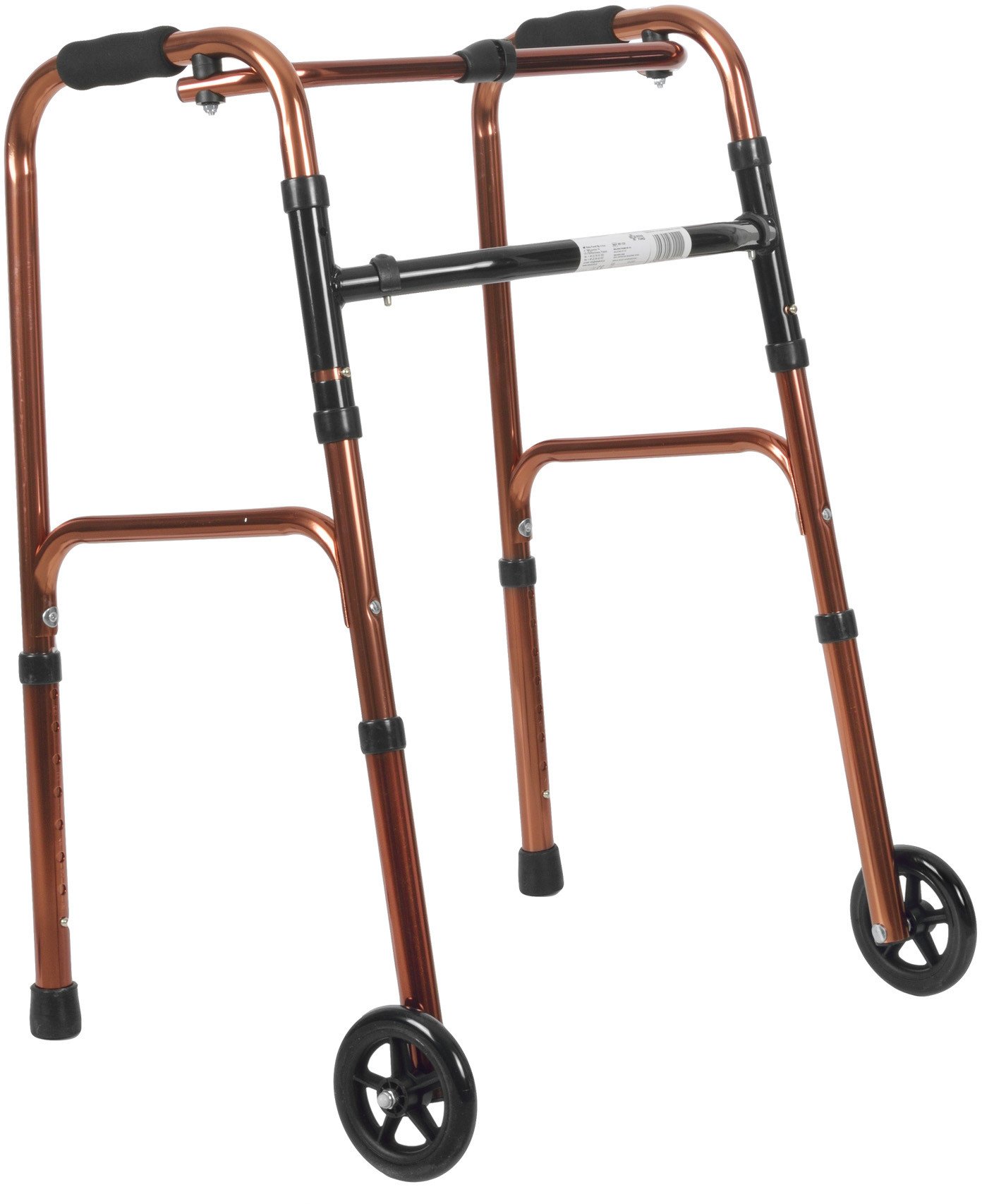 Balkonik 3 funkcyjny do chodzenia, chodzik dla seniora z kółkami brązowy