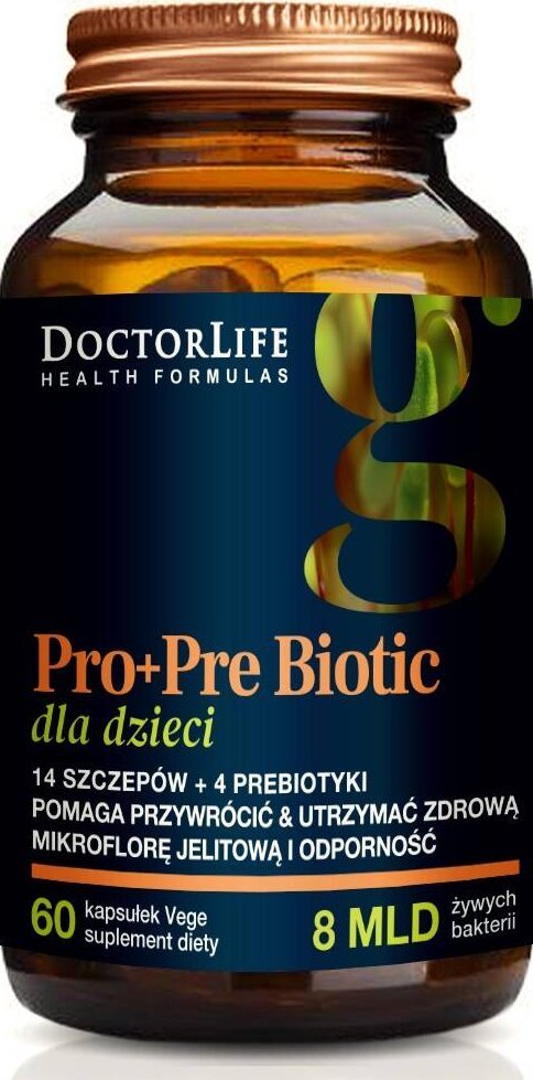 Doctor Life DOCTOR LIFE_Pro+Pre Biotic suplement diety dla dzieci 60 kapsułek