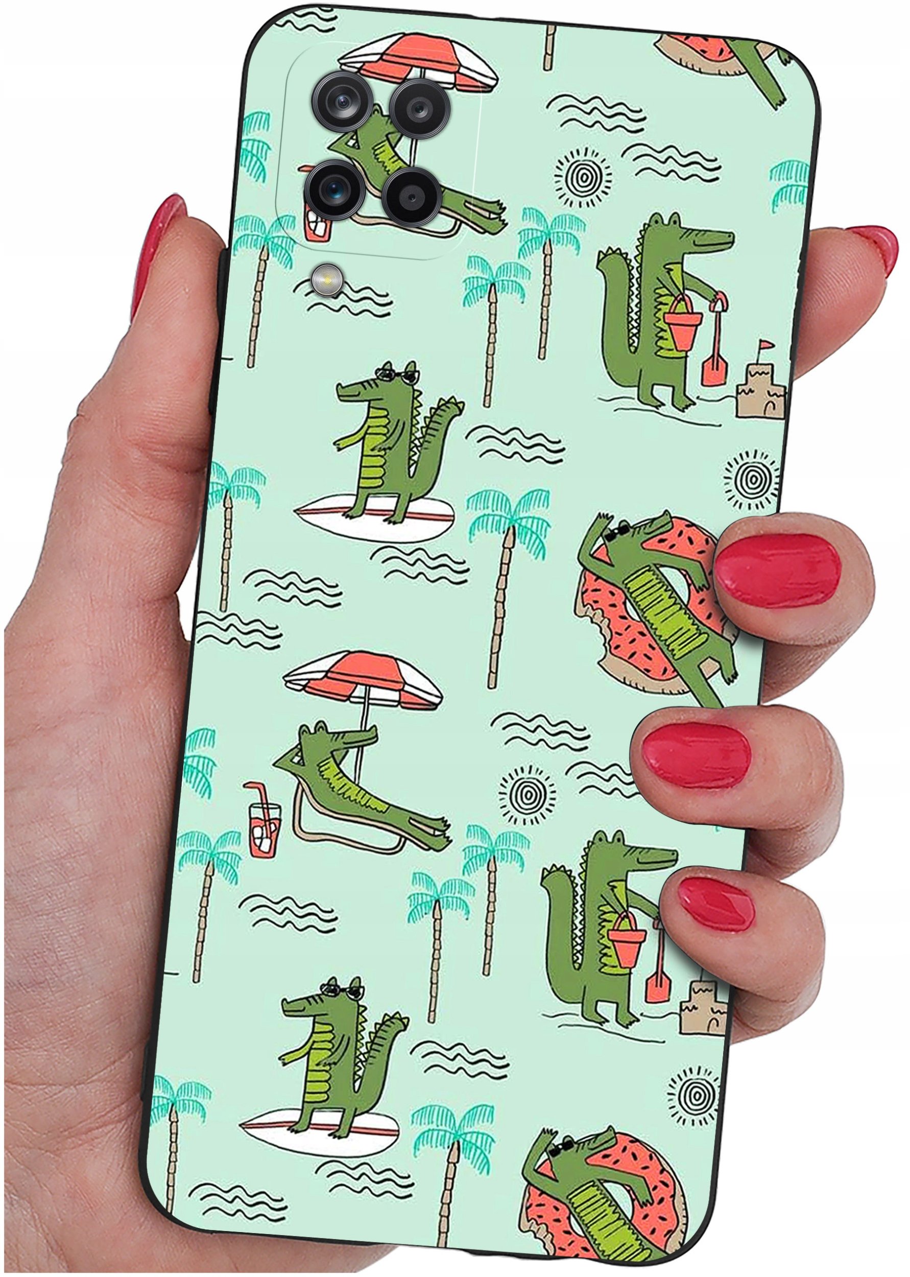 Etui do Samsung Galaxy A12|M12 WZORY |SILIKONOWE MATT CASE + SZKŁO 9H