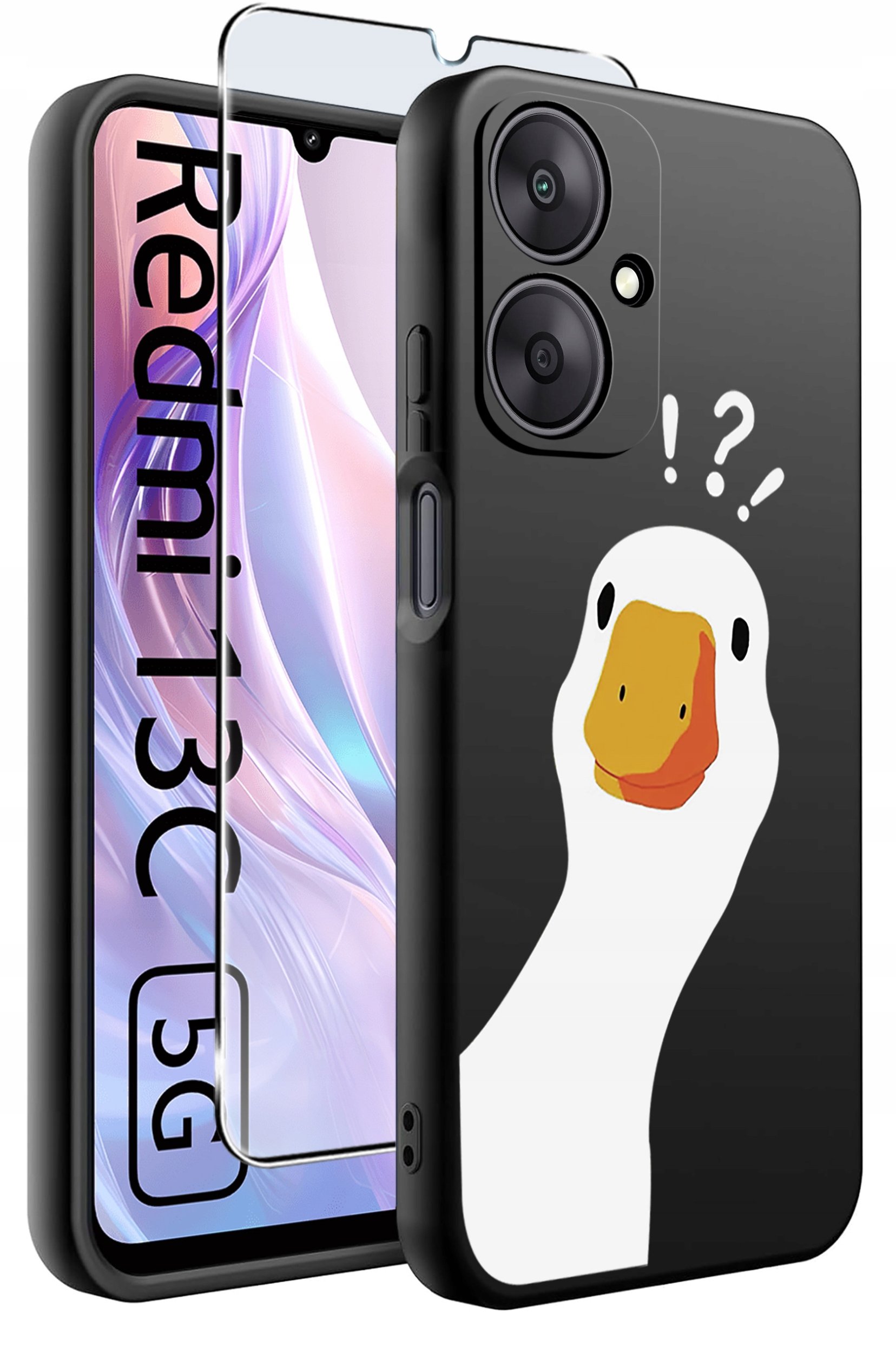 ETUI do Xiaomi Redmi 13C 5G WZORY |SILIKONOWE MATT CASE +SZKŁO HARTOWANE 9H