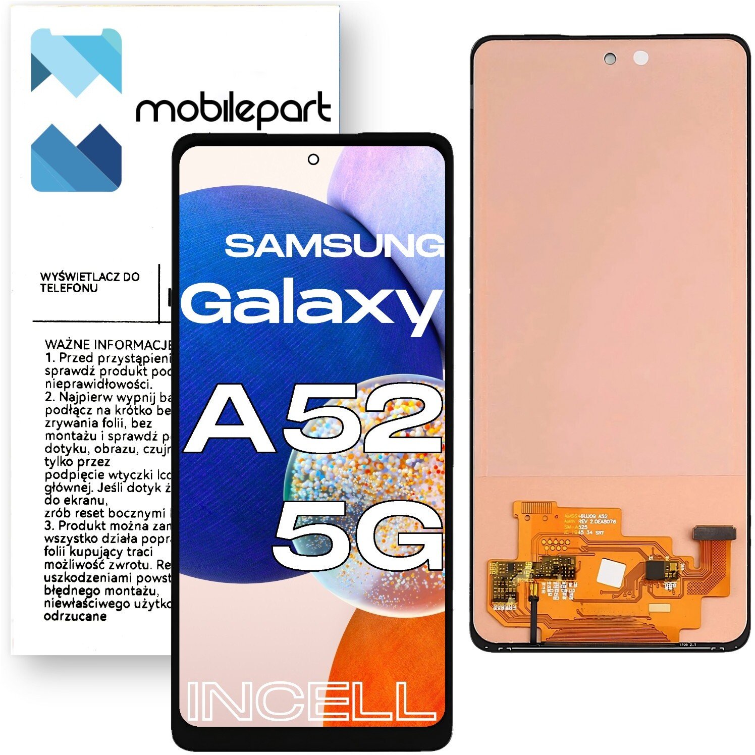 Wyświetlacz do Samsung Galaxy A52 5G LCD SM-A526 Ekran Incell
