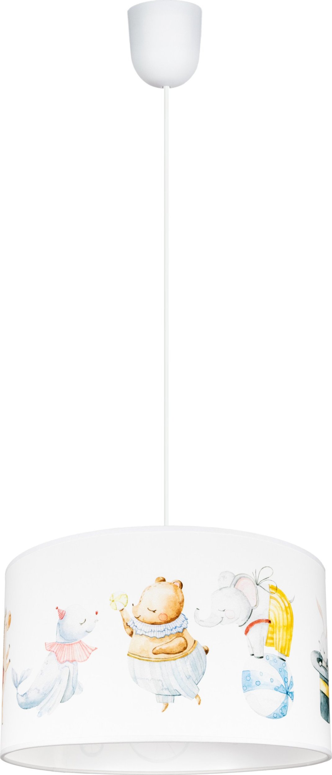 BELIS Lampa sufitowa wisząca dziecięca CIRCUS CYRK biała 1 x E27 0900