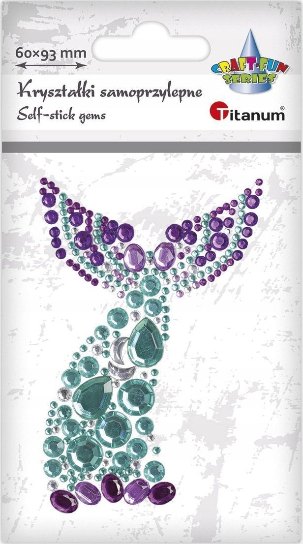 Titanum Kryształki samoprzylepne ogon syreny 60x93mm