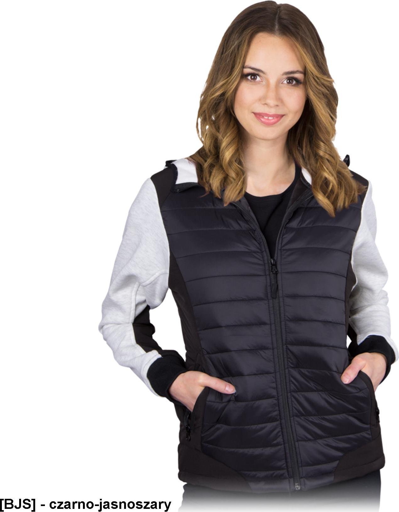 Leber&Hollman LH-TWIST - damska kurtka ochronna ze stałym kapturem, powłoka 100% nylon 35 g/m S