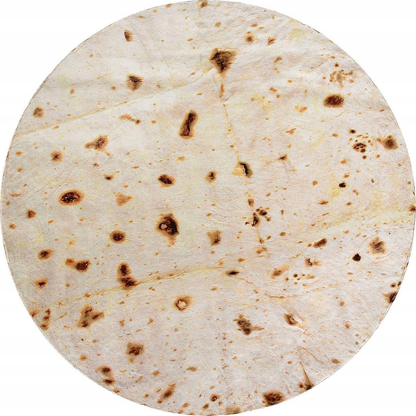 Korbi DUŻY KOC TORTILLA BURRITO NARZUTA 150x150 OKRĄGŁY