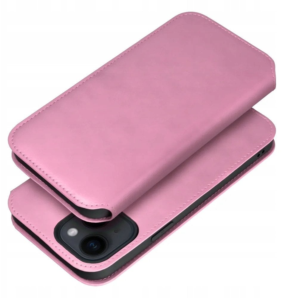 Kabura DUAL POCKET Book do SAMSUNG S25 jasny różowy