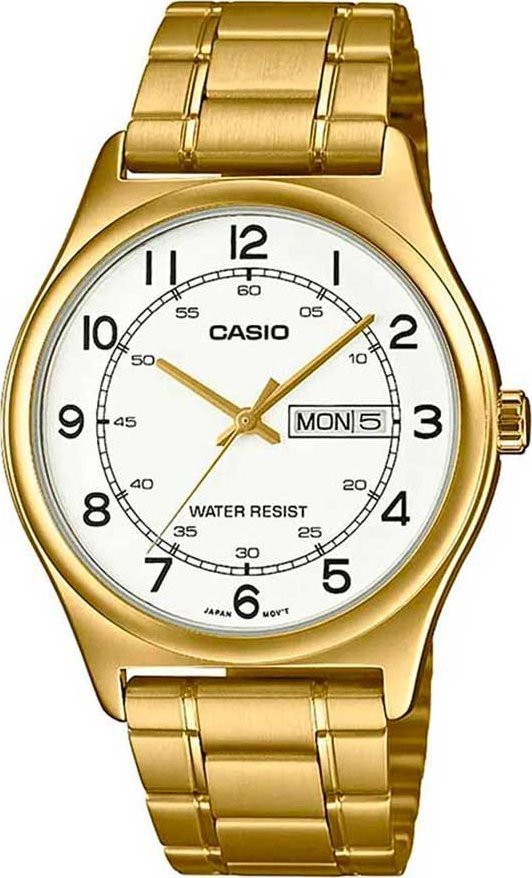 Zegarek Casio Zegarek marki Casio model MTP-V006D kolor Zółty. Akcesoria męski. Sezon: Cały rok NoSize