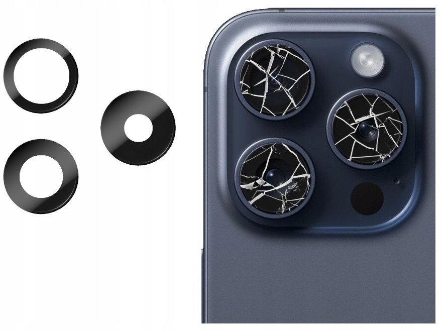 SZYBKA SZKŁO PREMIUM OSŁONA APARATU KLEJ DO IPHONE 15 PRO A2848 A3101