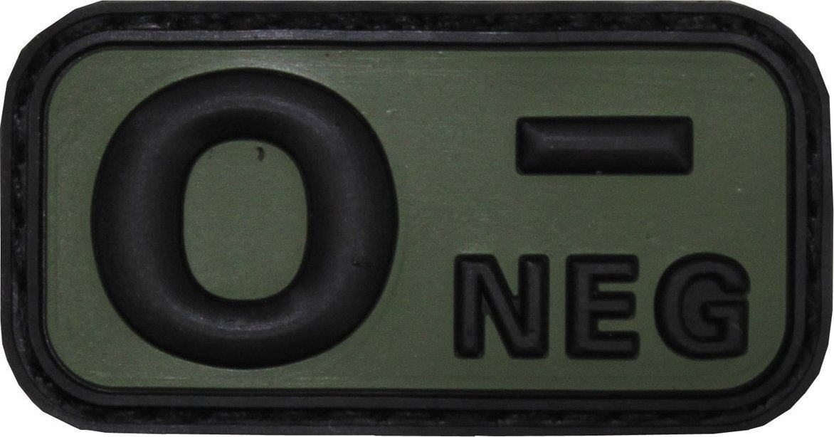 MFH Naszywka Marker naszywka grupy krwi "O NEG", 3D