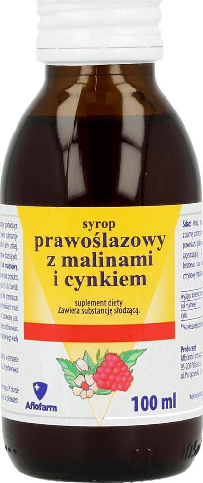 Aflofarm Aflofarm syrop prawoślazowy Malina i Cynk 100 ml