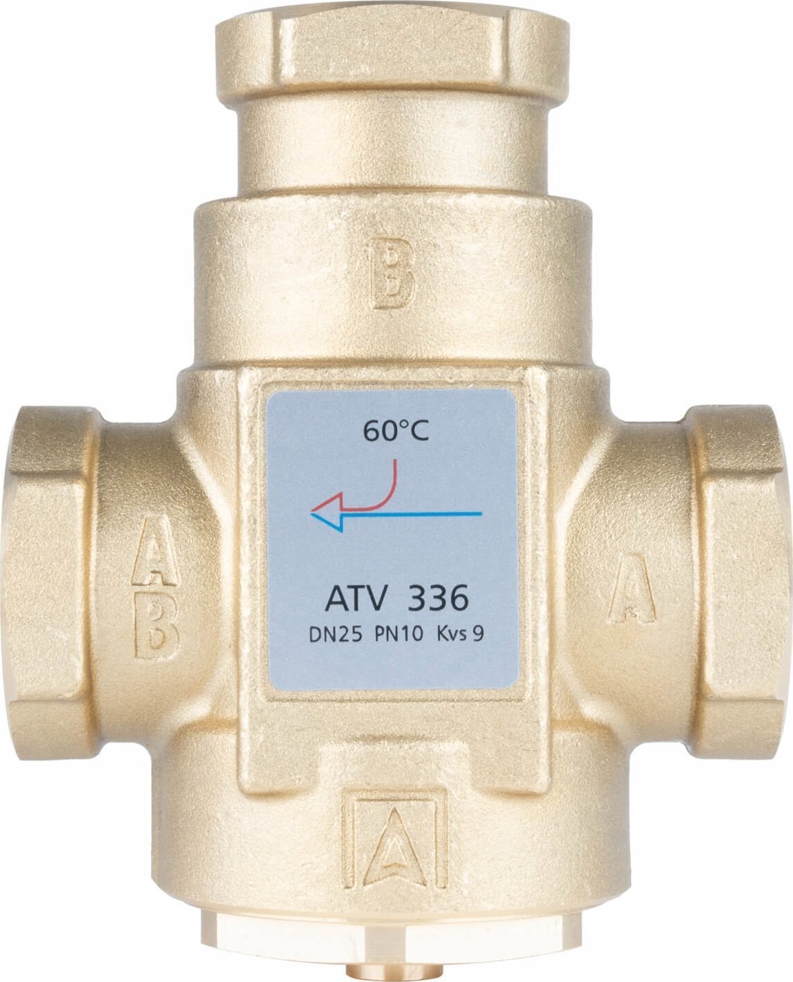 Afriso Zawór temperaturowy ATV 336, DN25, Rp1, kvs 9, 60°C (S)
